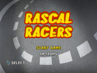 Rascal Racers title screen for Playstation